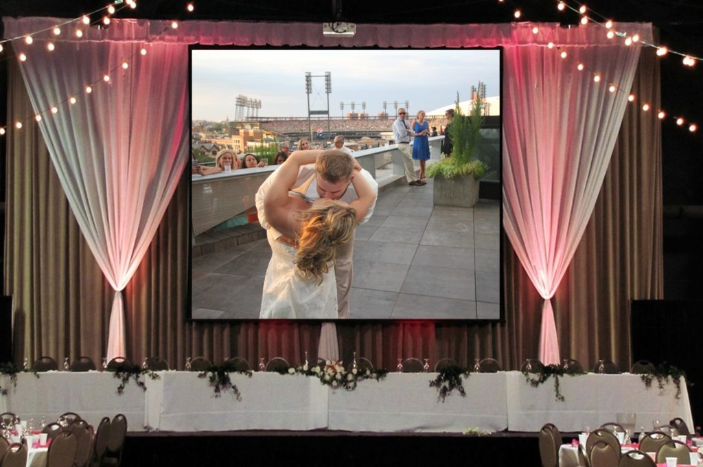 Edmonton Wedding DJ projection screen rental