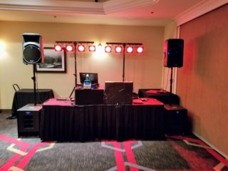 Edmonton Wedding DJ Set up at Four Points by Sheraton