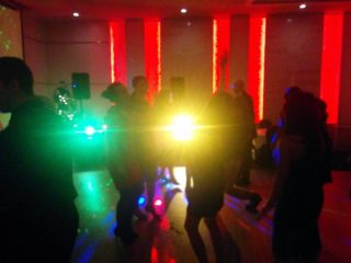 Edmonton Wedding DJ party lights at Cardiff Hall
